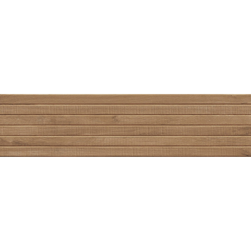 Mexen Western Wood Walnut Glazed Rectified Porcelain Stoneware, Wood-like Wall Tile 120 x 30 cm, Matte - TL702-120-030-54