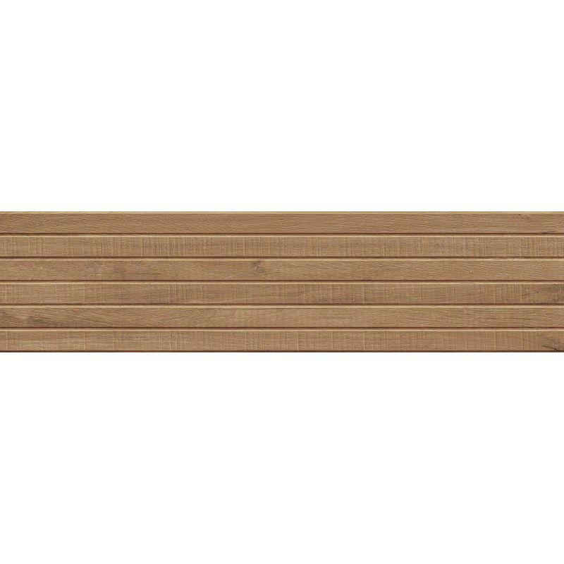 Mexen Western Wood Walnut glazed stoneware rectified G1, wood-like wall tile 120 x 30 cm, matte - TL702-120-030-54