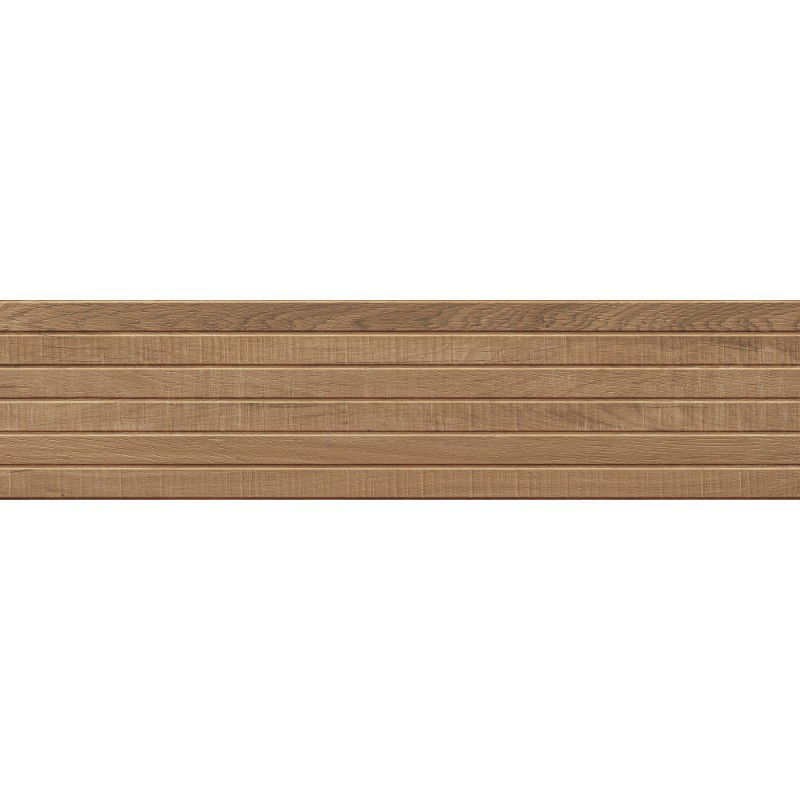 Mexen Western Wood Walnut glazed stoneware rectified G1, wood-like wall tile 120 x 30 cm, matte - TL702-120-030-54