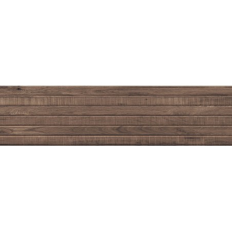 Mexen Western Wood Choco Glazed Rectified Gres, Wood-Like Wall Tile 120 x 30 cm, Matte - TL702-120-030-56
