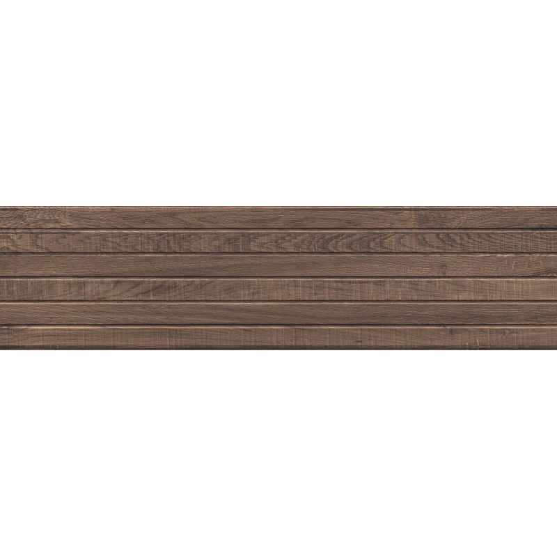 Mexen Western Wood Choco glazed rectified gres tile, wood-like floor-wall tile 120 x 30 cm, matte - TL702-120-030-56