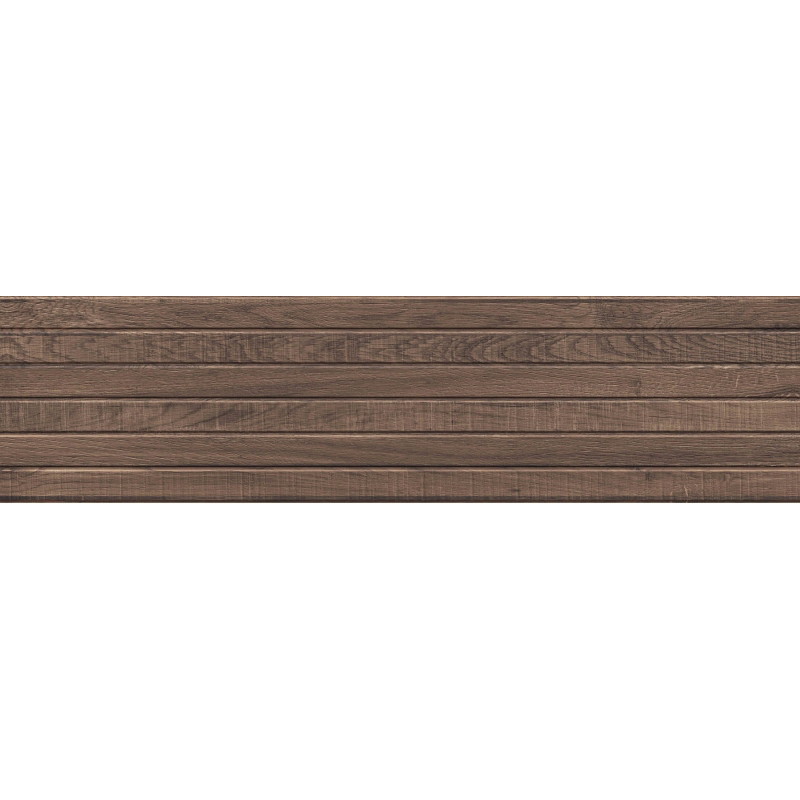 Mexen Western Wood Choco Glazed Rectified Gres, Wood-Like Wall Tile 120 x 30 cm, Matte - TL702-120-030-56