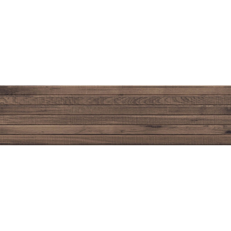 Mexen Western Wood Choco Glazed Rectified Gres, Wood-Like Wall Tile 120 x 30 cm, Matte - TL702-120-030-56