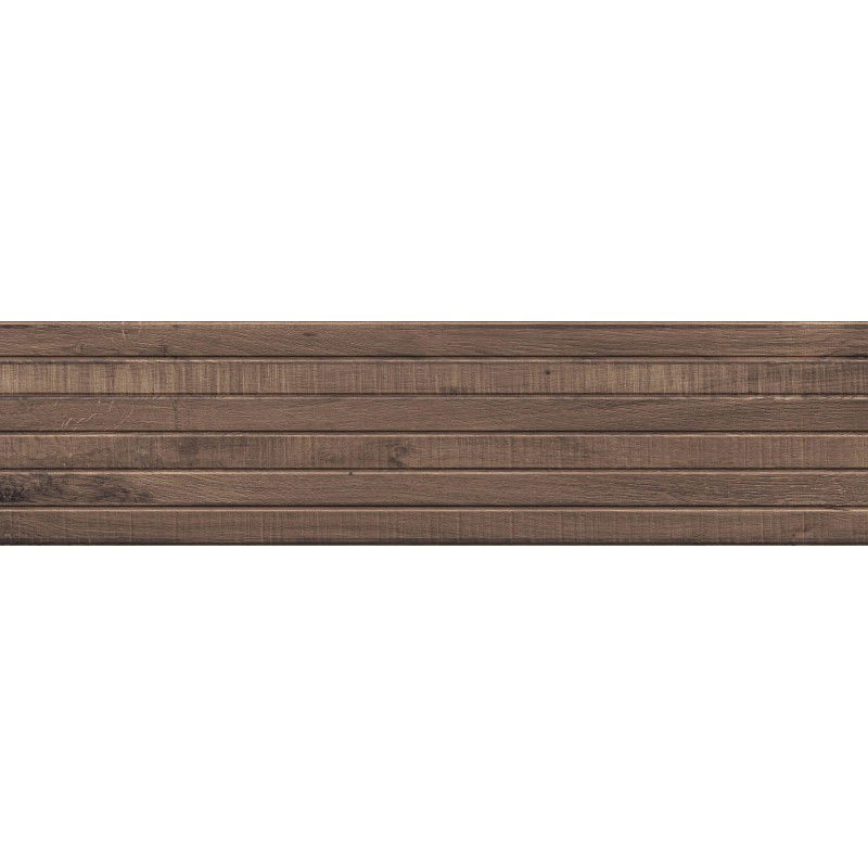 Mexen Western Wood Choco glazed rectified gres, wood-like wall tile 120 x 30 cm, matt - TL702-120-030-56
