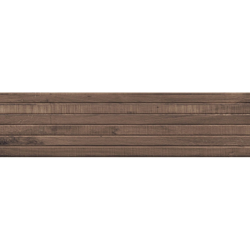 Mexen Western Wood Choco Glazed Rectified Gres, Wood-Like Wall Tile 120 x 30 cm, Matte - TL702-120-030-56