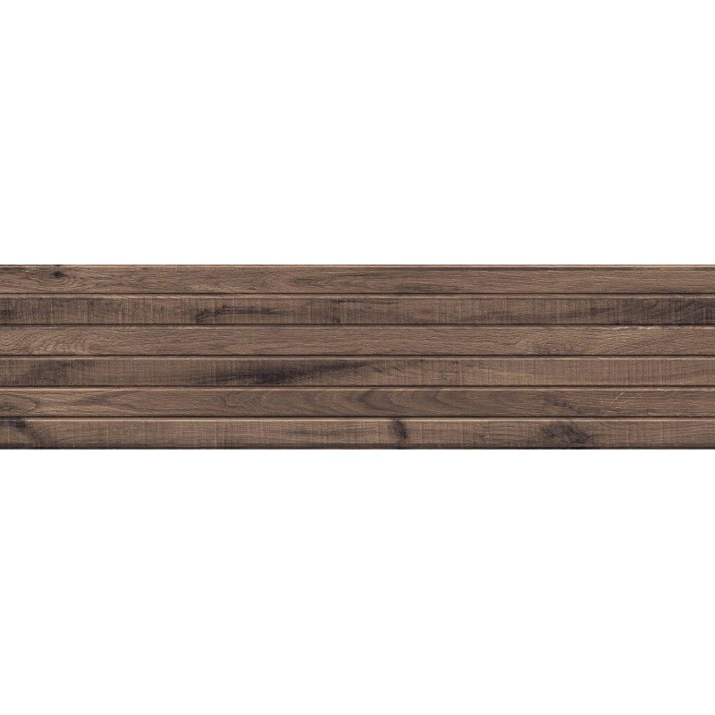 Mexen Western Wood Choco glazed rectified gres tile, wood-like floor-wall tile 120 x 30 cm, matte - TL702-120-030-56