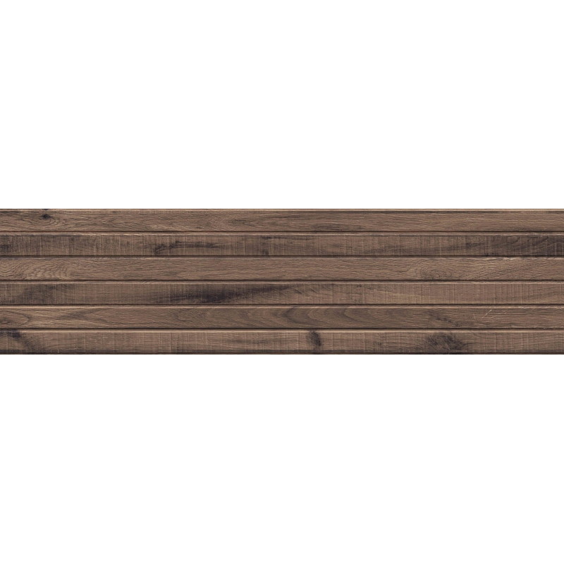 Mexen Western Wood Choco Glazed Rectified Gres, Wood-Like Wall Tile 120 x 30 cm, Matte - TL702-120-030-56