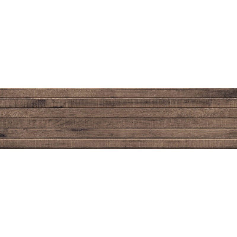 Mexen Western Wood Choco glazed rectified gres, wood-like wall tile 120 x 30 cm, matt - TL702-120-030-56