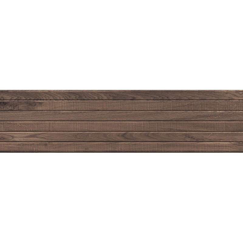 Mexen Western Wood Choco glazed rectified gres, wood-like wall tile 120 x 30 cm, matt - TL702-120-030-56