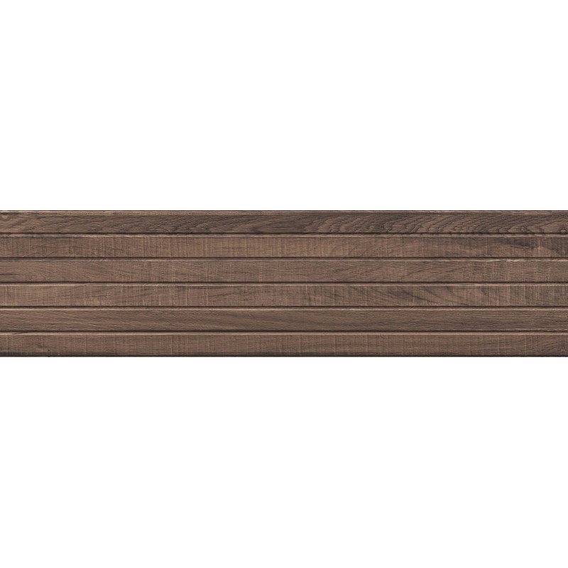 Mexen Western Wood Choco Glazed Rectified Gres, Wood-Like Wall Tile 120 x 30 cm, Matte - TL702-120-030-56