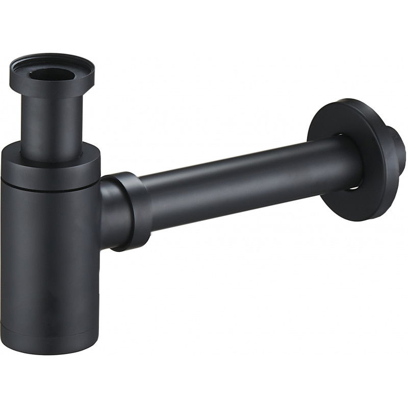 Mexen Half Lavatory Siphon Round, Black - 79950-70