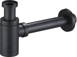 Mexen Half Lavatory Siphon Round, Black - 79950-70