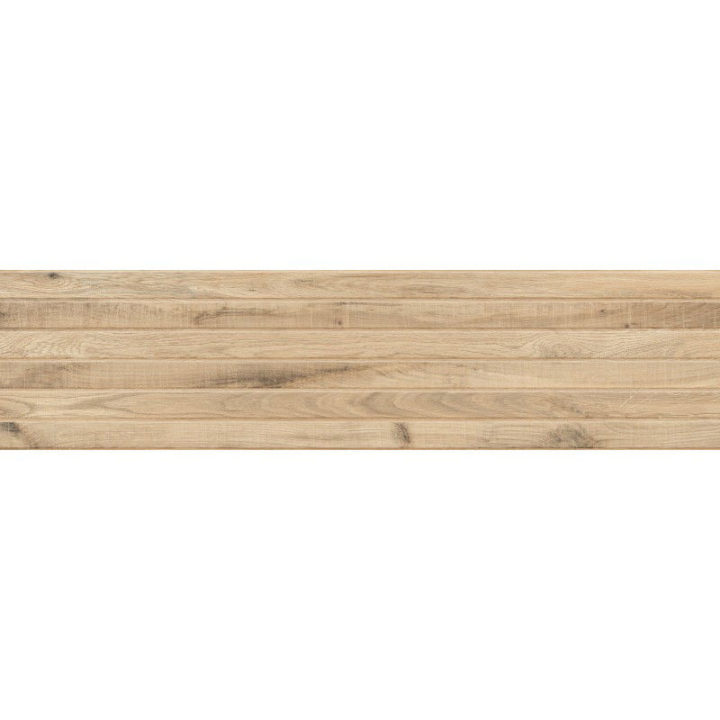 Mexen Western Wood Miele glazed rectified porcelain stoneware, wood-like floor and wall tile 120 x 30 cm, matte