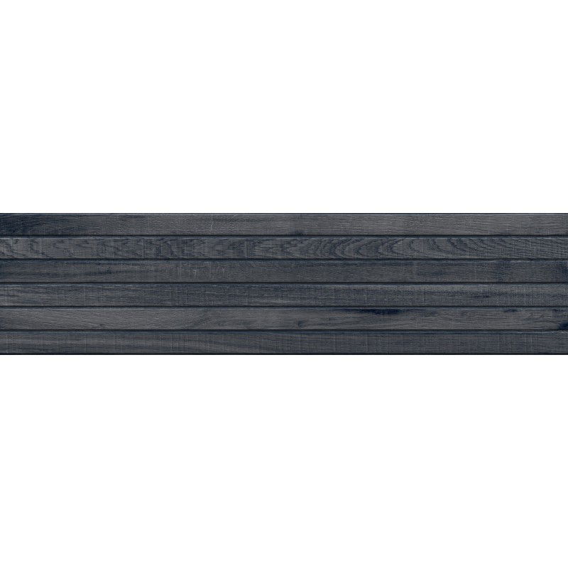 Mexen Western Wood Nero glazed rectified stoneware G1, wood-like floor-wall tile 120 x 30 cm, matte - TL702-120-030-58
