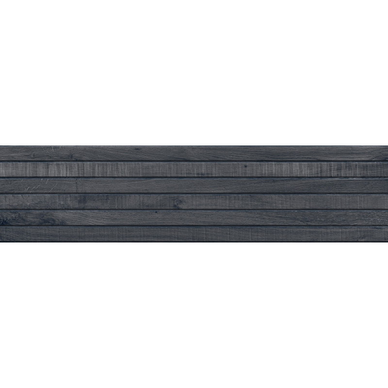 Mexen Western Wood Nero glazed rectified stoneware tile G1, wood-like wall tile 120 x 30 cm, matte - TL702-120-030-58