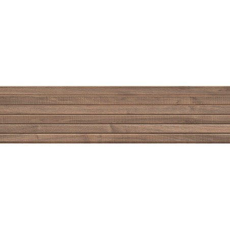 Mexen Mulberry Wood Brown Glazed Rectified Gres, Wood-like Wall Tile 120 x 30 cm, Matte - TL703-120-030-50