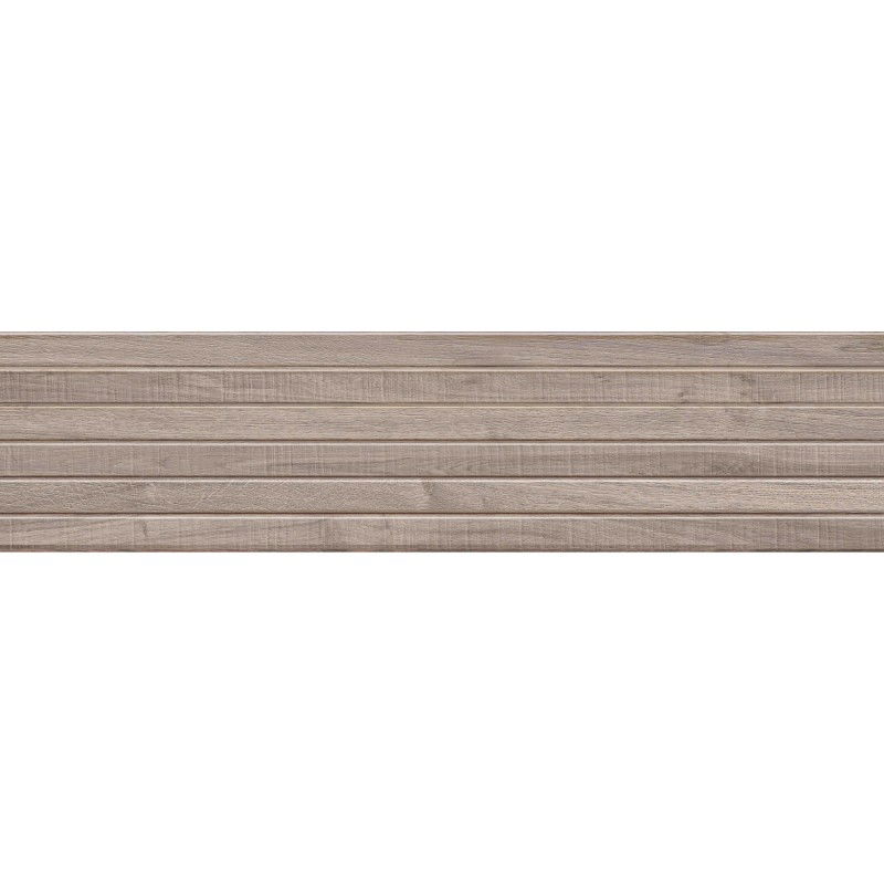 Mexen Mulberry Wood Tortora glazed rectified porcelain stoneware, wood-like wall tile 120 x 30 cm, matt - TL703-120-030-52
