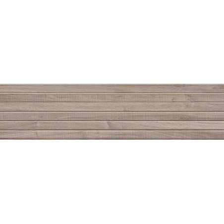 Mexen Mulberry Wood Tortora glazed rectified stoneware, wood-like wall tile 120 x 30 cm, matte - TL703-120-030-52