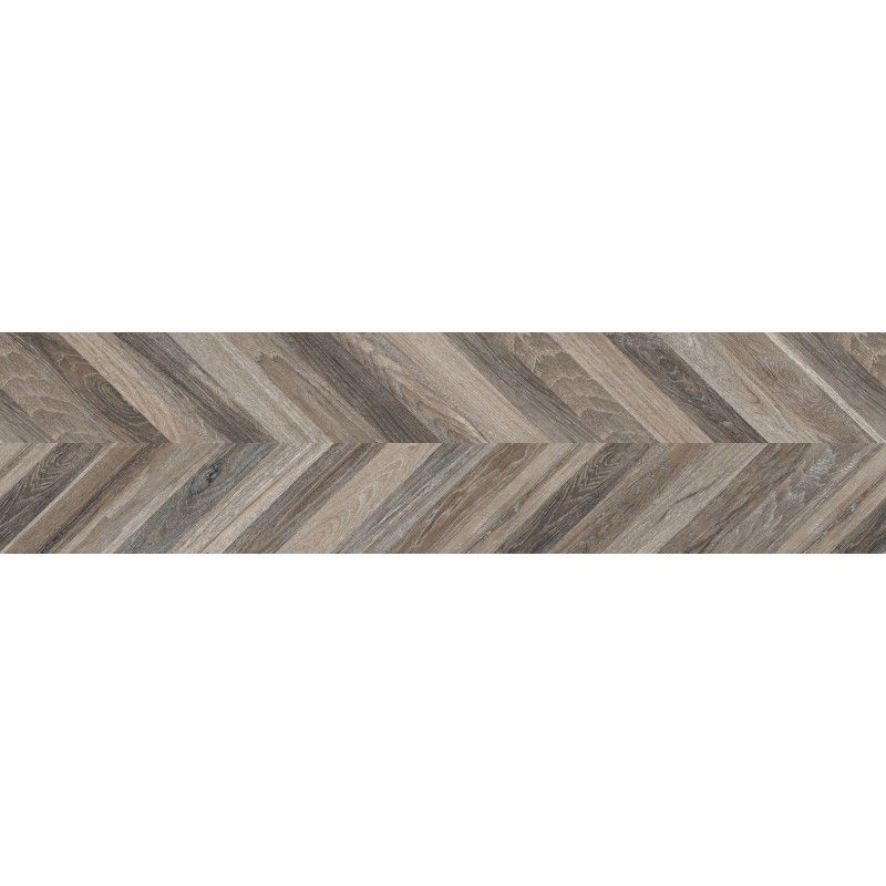 Mexen Native Black glazed rectified stoneware G1, wood-like floor-wall tile 120 x 30 cm, carving - TL704-120-030-00