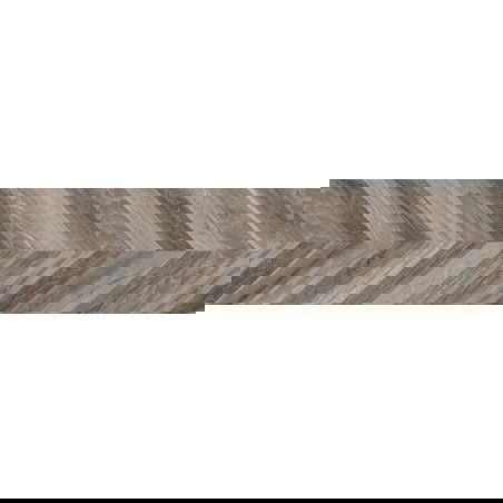 Mexen Native Black glazed rectified stoneware G1, wood-like floor-wall tile 120 x 30 cm, carving - TL704-120-030-00