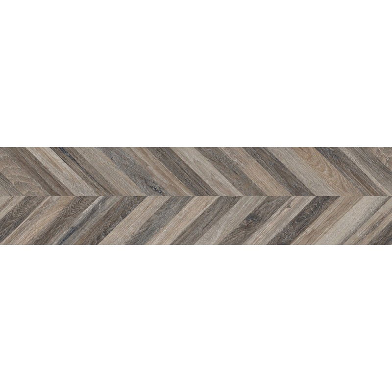 Mexen Native Black glazed rectified stoneware G1, wood-like floor-wall tile 120 x 30 cm, carving - TL704-120-030-00