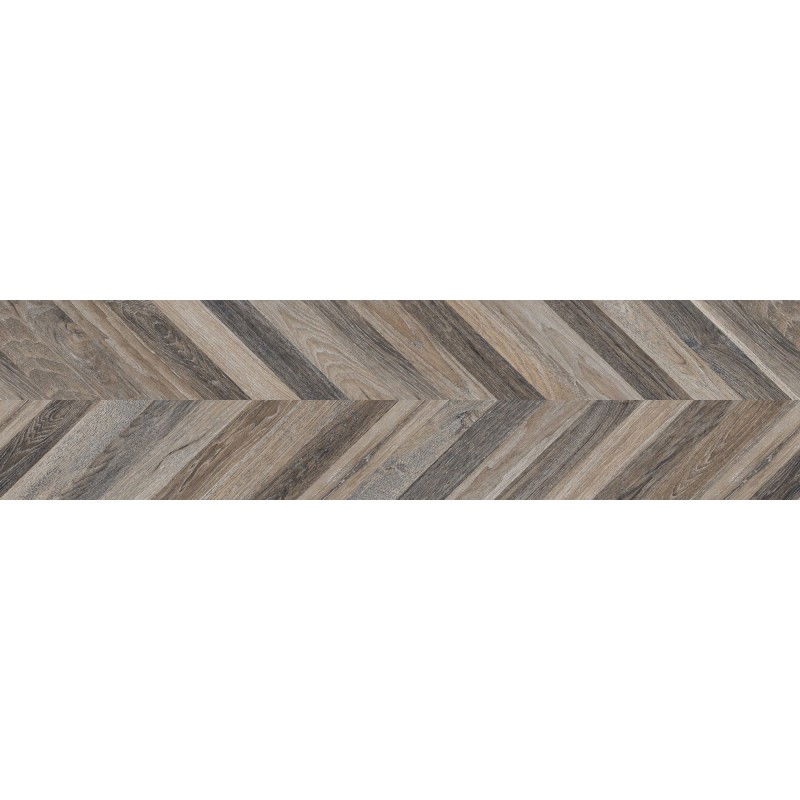 Mexen Native Black glazed rectified stoneware G1, wood-like floor-wall tile 120 x 30 cm, carving - TL704-120-030-00
