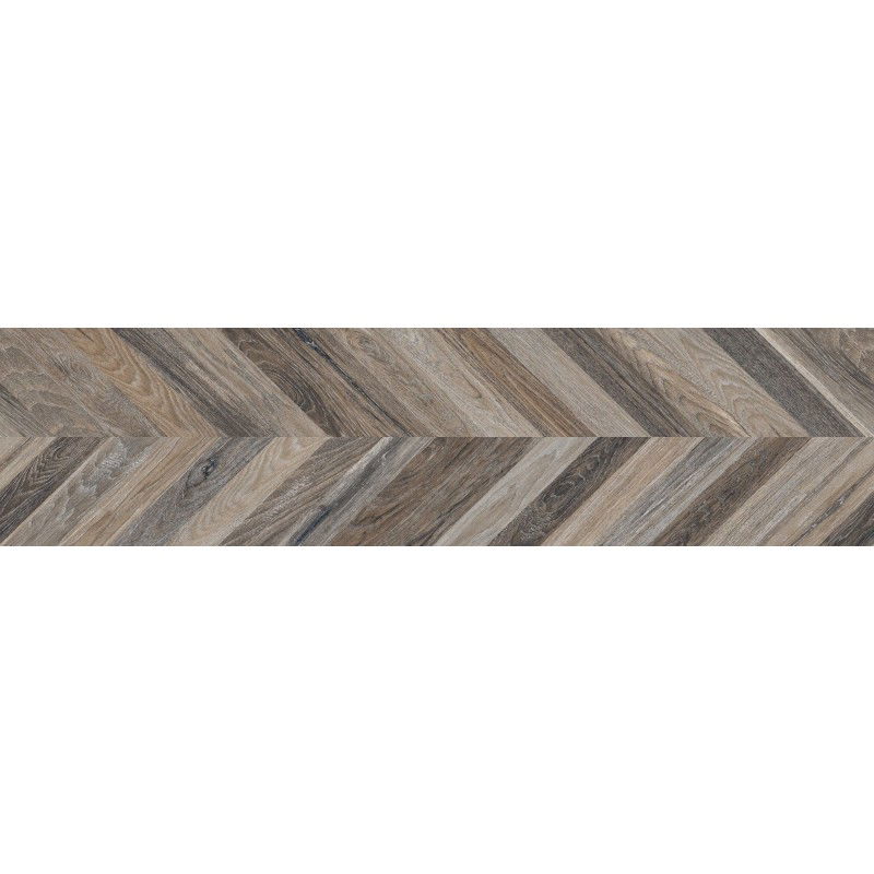 Mexen Native Black Glazed Rectified Porcelain Stoneware, Wood-like Floor-Wall Tile 120 x 30 cm, Carving - TL704-120-030-00