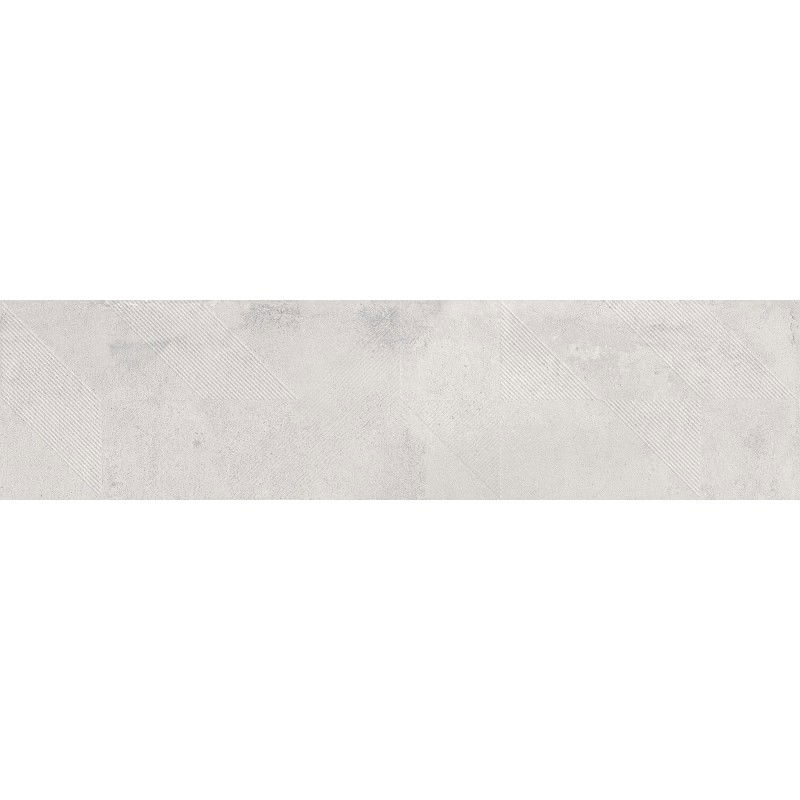 Mexen Lassa Spiga Bianco glazed porcelain rectified G1, floor-wall tile 120 x 30 cm, matte - TL705-120-030-52