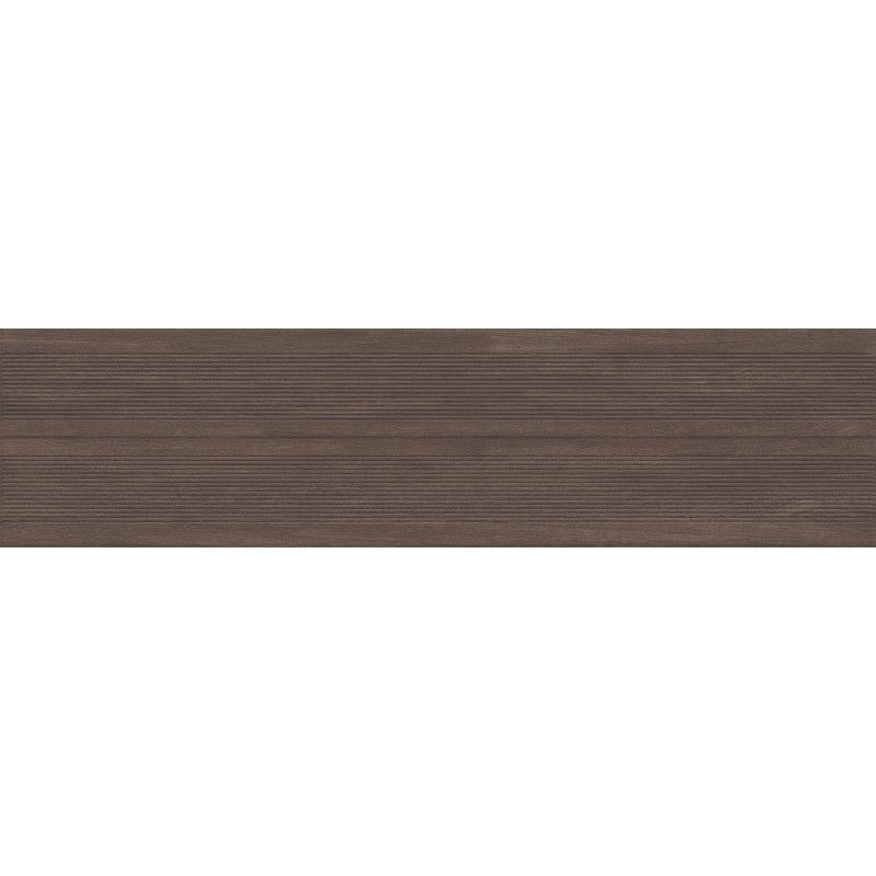 Mexen Prestige Wood Coffee glazed rectified stoneware G1, wood-like wall tile 120 x 30 cm, matte - TL706-120-030-51