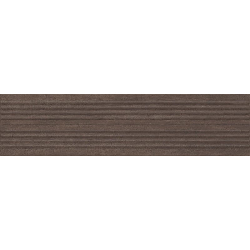 Mexen Prestige Wood Coffee glazed rectified stoneware G1, wood-like wall tile 120 x 30 cm, matte - TL706-120-030-51