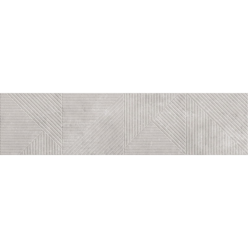 Mexen Magnifica Avenue Gris Glazed Porcelain Rectified Tile, Wall Tile 120 x 30 cm, Matte - TL707-120-030-50