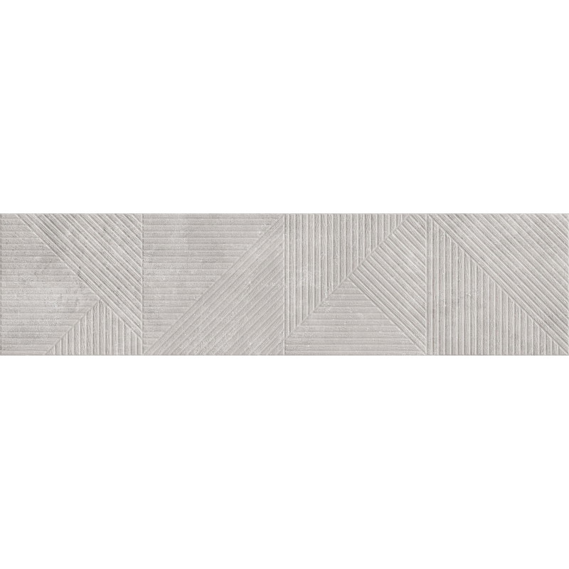 Mexen Magnifica Avenue Gris Glazed Porcelain Rectified Tile, Wall Tile 120 x 30 cm, Matte - TL707-120-030-50