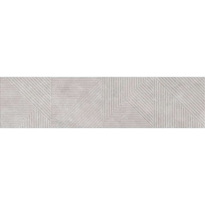 Mexen Magnifica Avenue Gris Glazed Porcelain Rectified Tile, Wall Tile 120 x 30 cm, Matte - TL707-120-030-50