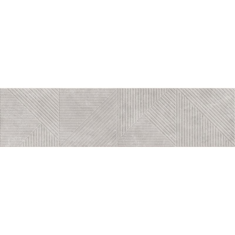 Mexen Magnifica Avenue Gris Glazed Porcelain Rectified Tile, Wall Tile 120 x 30 cm, Matte - TL707-120-030-50