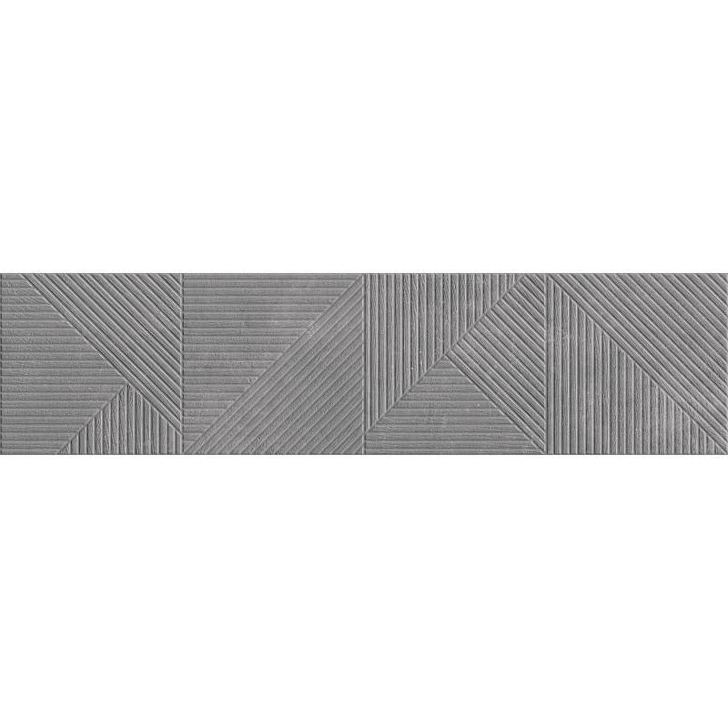Mexen Magnifica Avenue Nero glazed porcelain tile, rectified wall tile 120 x 30 cm, matte - TL707-120-030-51