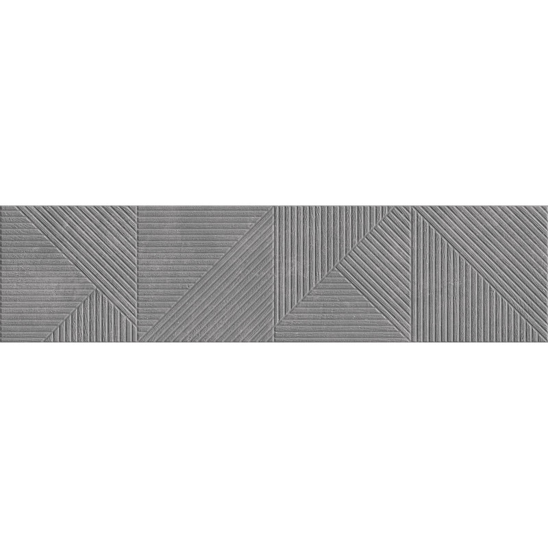 Mexen Magnifica Avenue Nero glazed porcelain tile, rectified wall tile 120 x 30 cm, matte - TL707-120-030-51