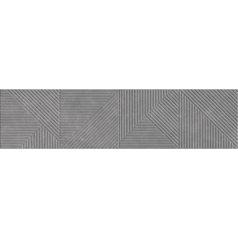 Mexen Magnifica Avenue Nero glazed porcelain tile, rectified wall tile 120 x 30 cm, matte - TL707-120-030-51