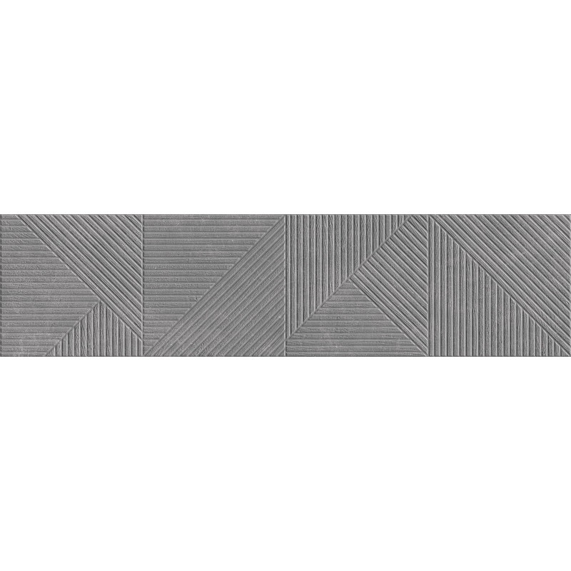 Mexen Magnifica Avenue Nero glazed porcelain tile, rectified wall tile 120 x 30 cm, matte - TL707-120-030-51