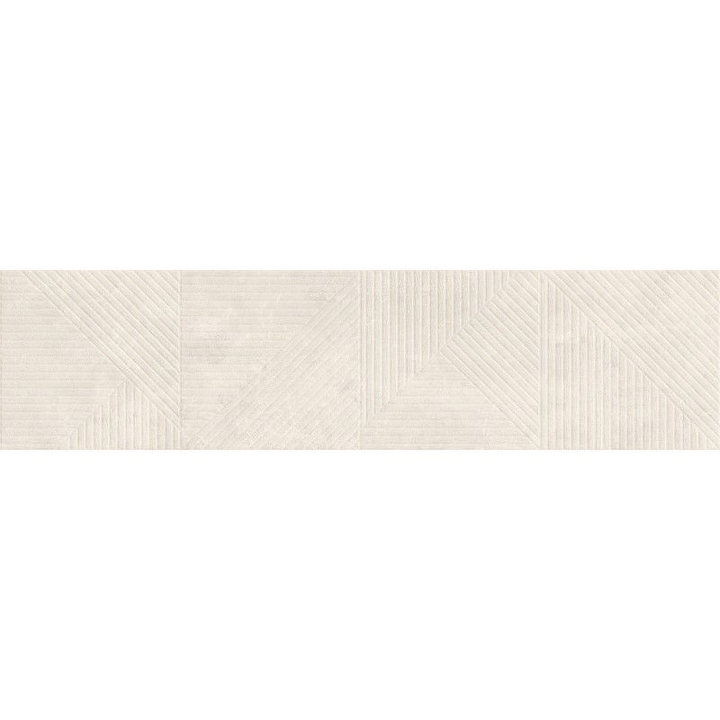 Mexen Magnifica Avenue Talc glazed rectified stoneware, floor-wall tile 120 x 30 cm, matte - TL707-120-030-52