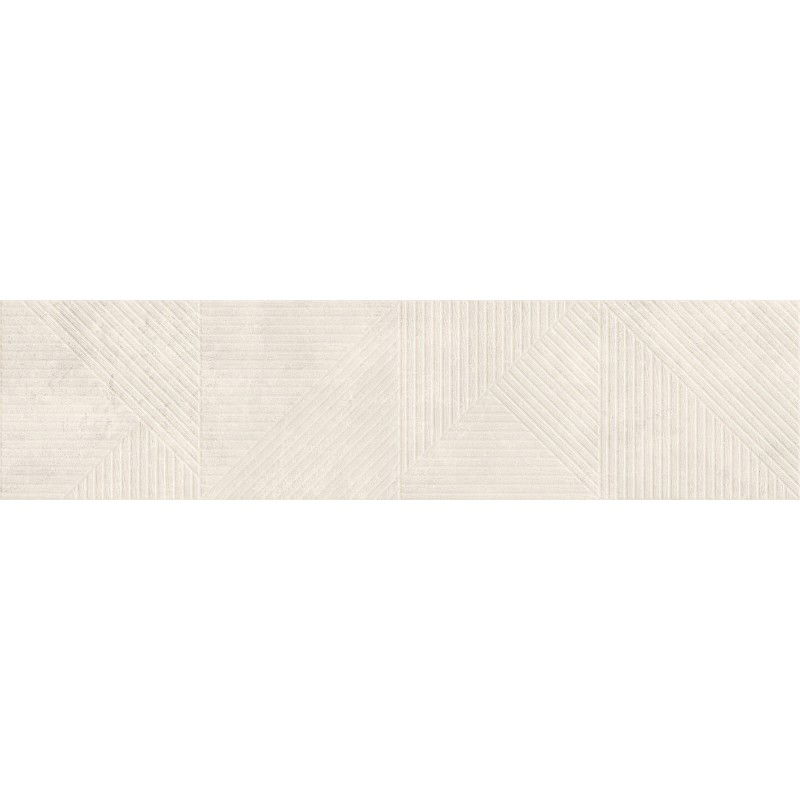 Mexen Magnifica Avenue Talc glazed rectified stoneware, floor-wall tile 120 x 30 cm, matte - TL707-120-030-52