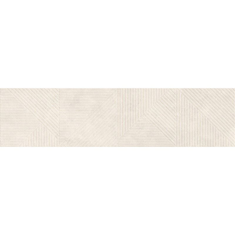 Mexen Magnifica Avenue Talc glazed rectified stoneware, floor-wall tile 120 x 30 cm, matte - TL707-120-030-52