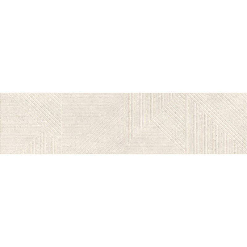 Mexen Magnifica Avenue Talc glazed rectified stoneware, floor-wall tile 120 x 30 cm, matte - TL707-120-030-52