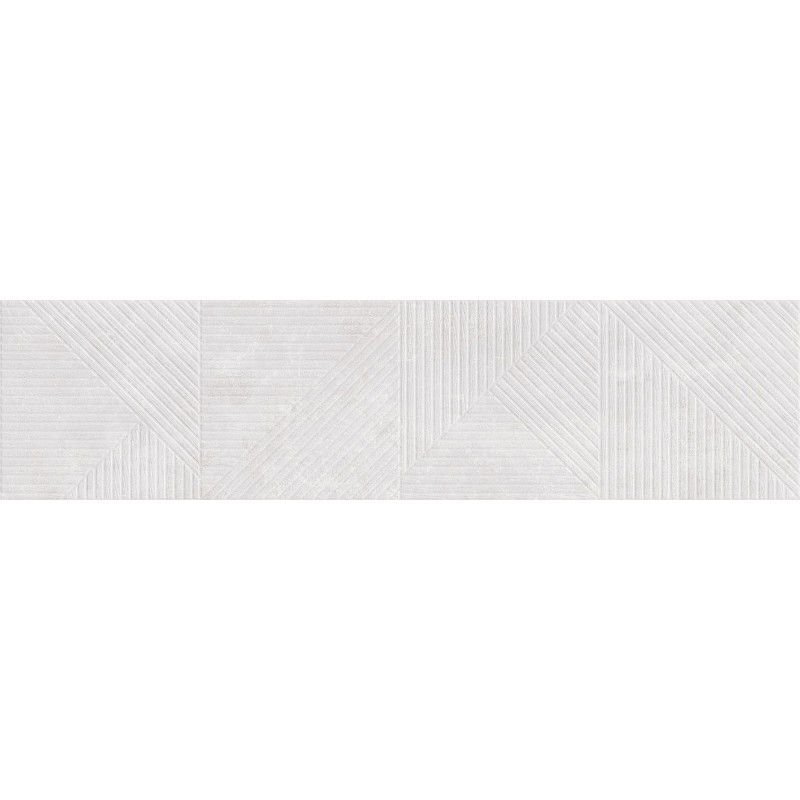 Mexen Magnifica Avenue Bianco glazed rectified porcelain floor and wall tile 120 x 30 cm, matte - TL707-120-030-53