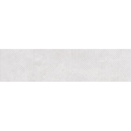 Mexen Magnifica Avenue Bianco glazed rectified porcelain tile, wall tile 120 x 30 cm, matte - TL707-120-030-53