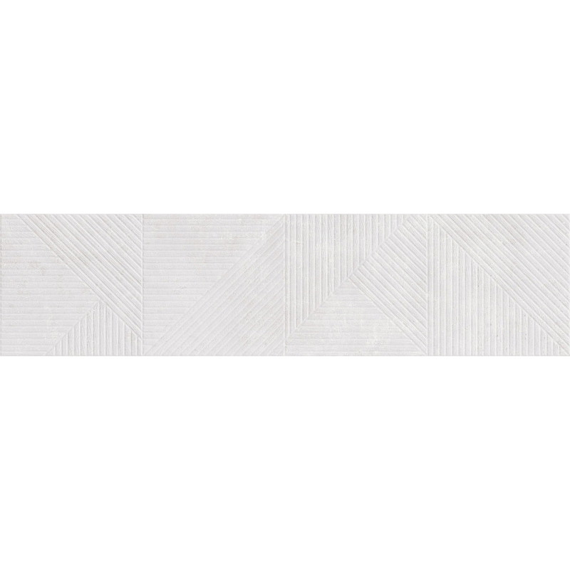 Mexen Magnifica Avenue Bianco glazed rectified porcelain tile, wall tile 120 x 30 cm, matte - TL707-120-030-53