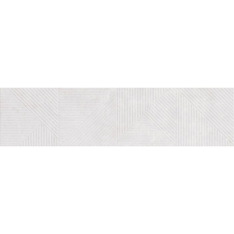 Mexen Magnifica Avenue Bianco glazed rectified tile G1, wall tile 120 x 30 cm, matte - TL707-120-030-53