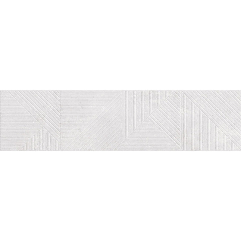 Mexen Magnifica Avenue Bianco glazed rectified porcelain tile, wall tile 120 x 30 cm, matte - TL707-120-030-53