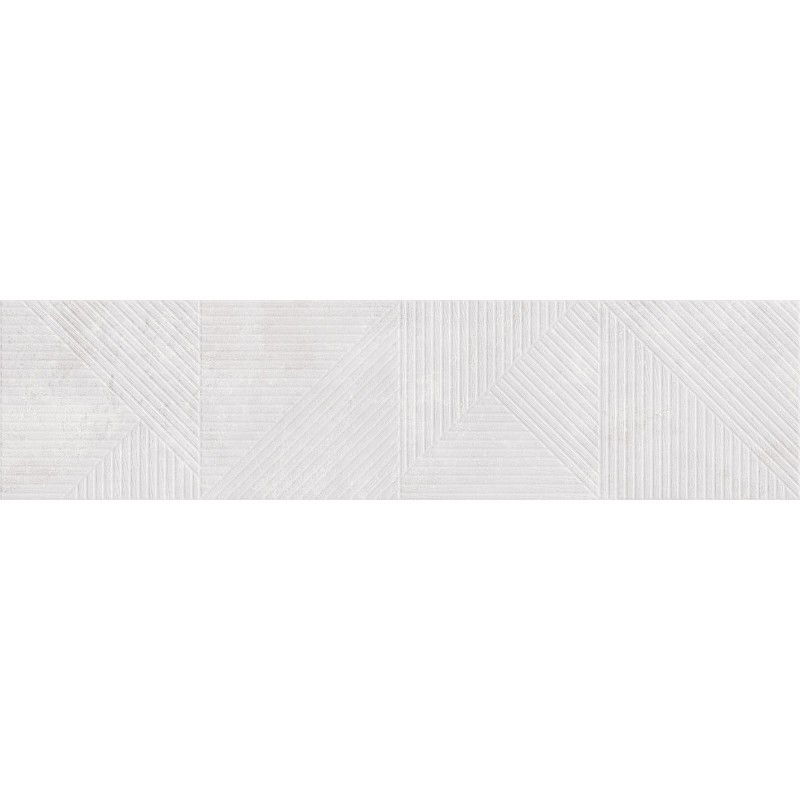 Mexen Magnifica Avenue Bianco glazed rectified porcelain floor and wall tile 120 x 30 cm, matte - TL707-120-030-53