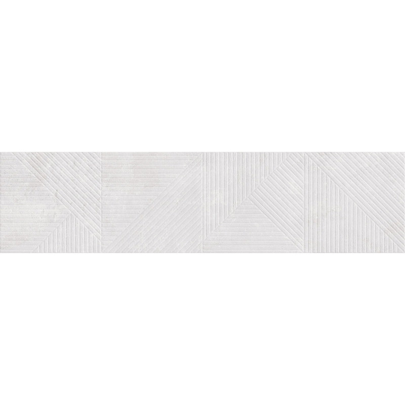 Mexen Magnifica Avenue Bianco glazed rectified porcelain tile, wall tile 120 x 30 cm, matte - TL707-120-030-53