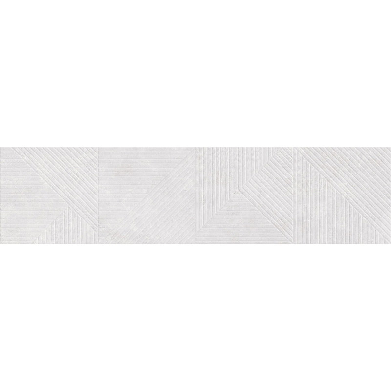 Mexen Magnifica Avenue Bianco glazed rectified porcelain tile, wall tile 120 x 30 cm, matte - TL707-120-030-53